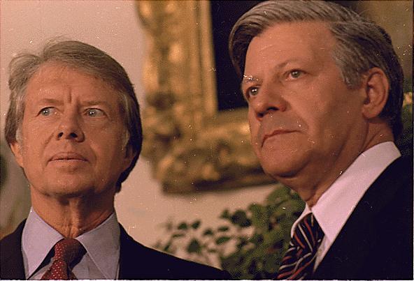 Carter und Schmidt im Juli 1977